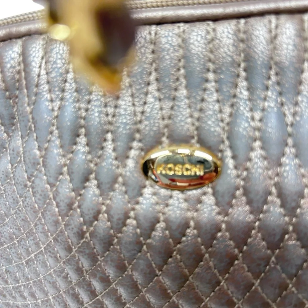 KOSCHI Women's Handbag PUrse Silver with Tassel and Chain Shoulder Strap